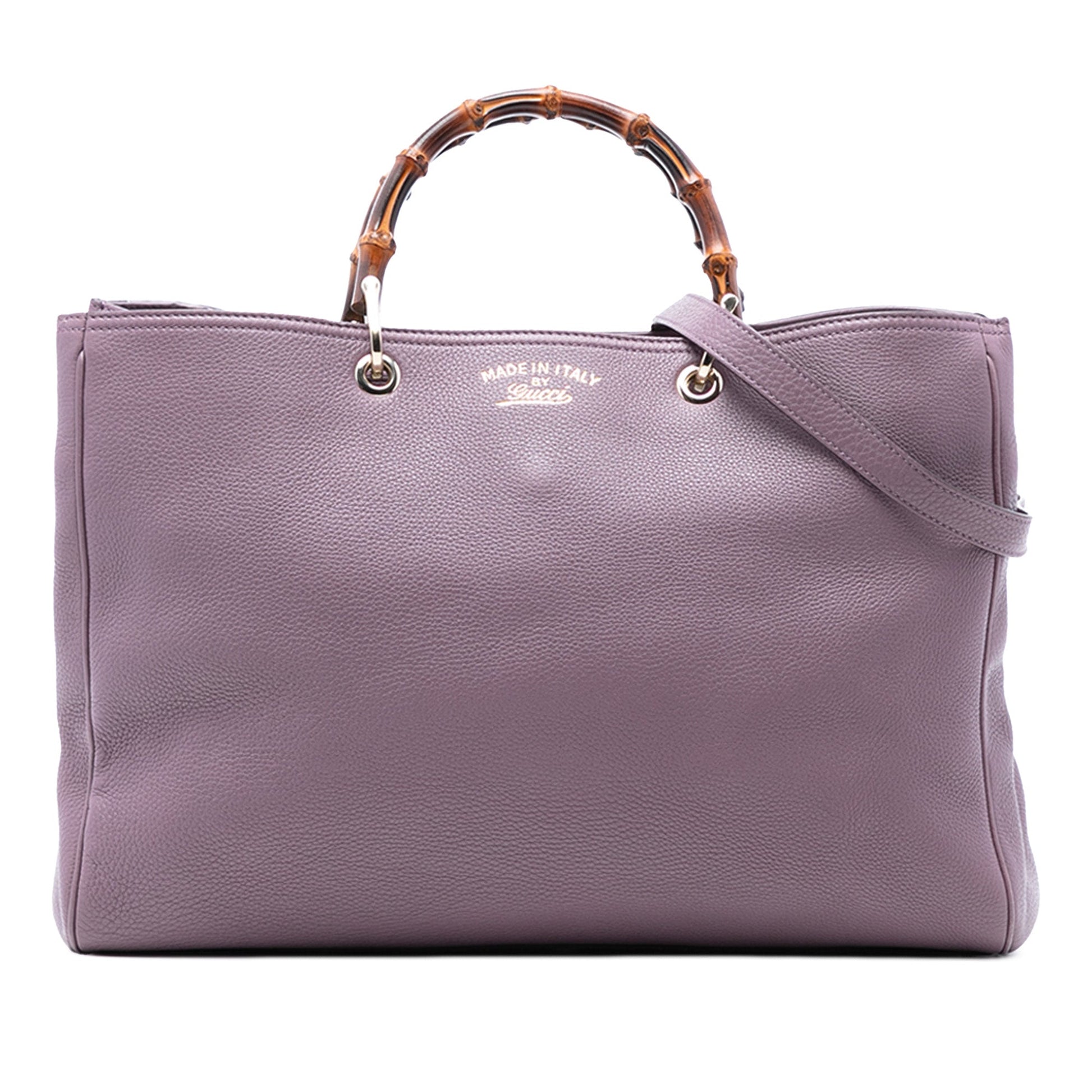 Gucci Large Calfskin Bamboo Shopper Satchel