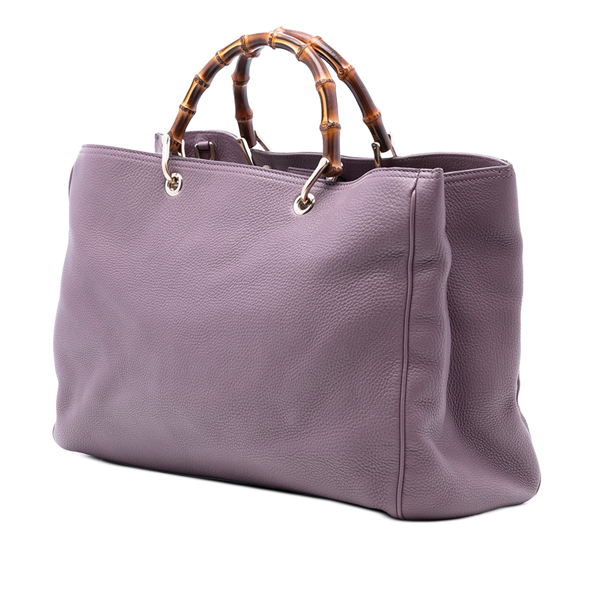 Gucci Large Calfskin Bamboo Shopper Satchel