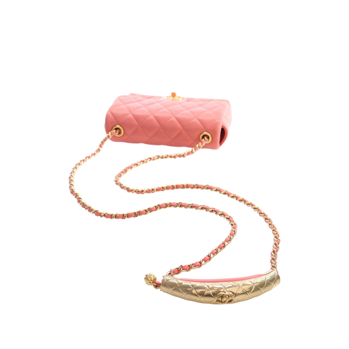 Chanel Mini CC Quilted Lambskin Chain Flap — Pink