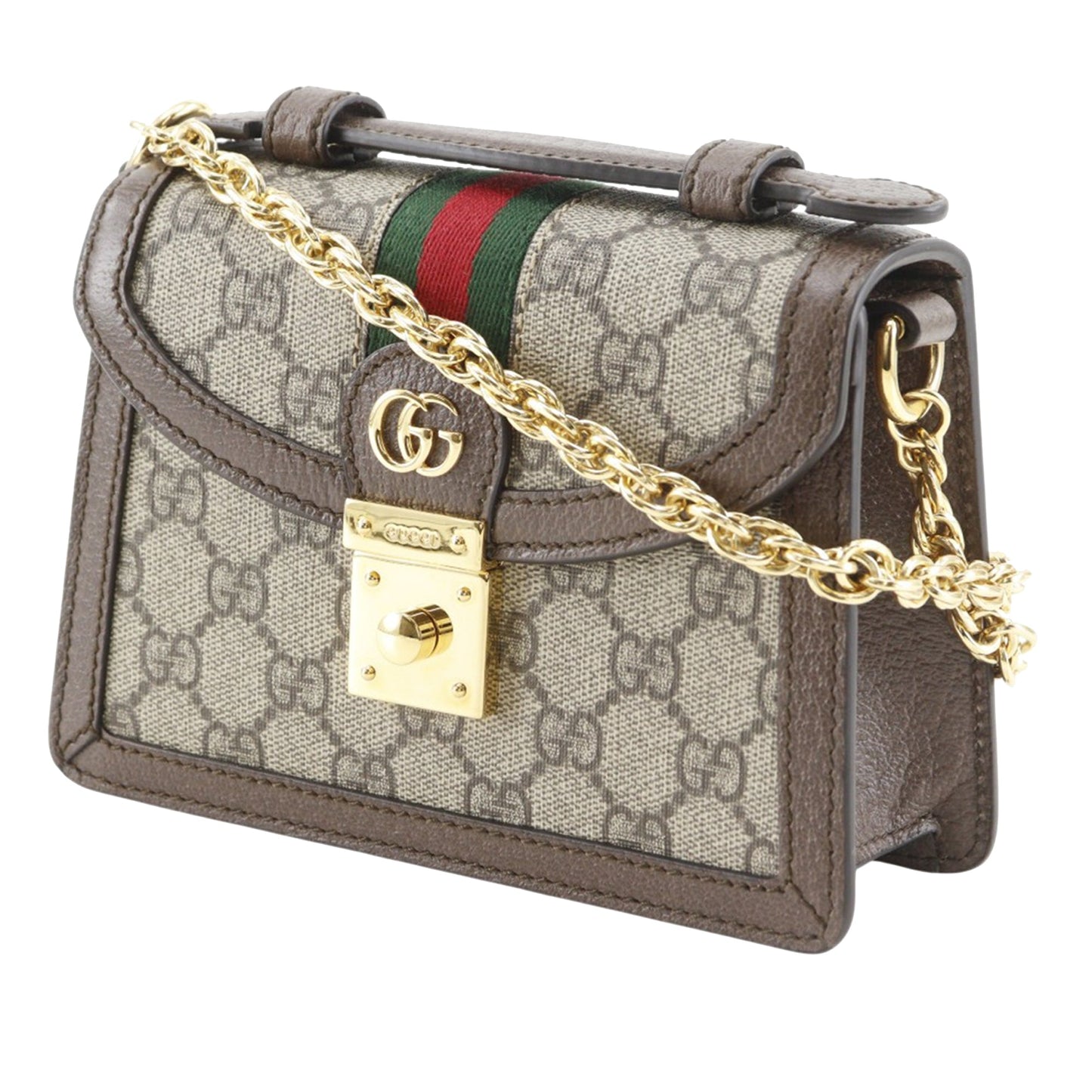 Gucci Small GG Supreme Web Ophidia Top Handle Bag