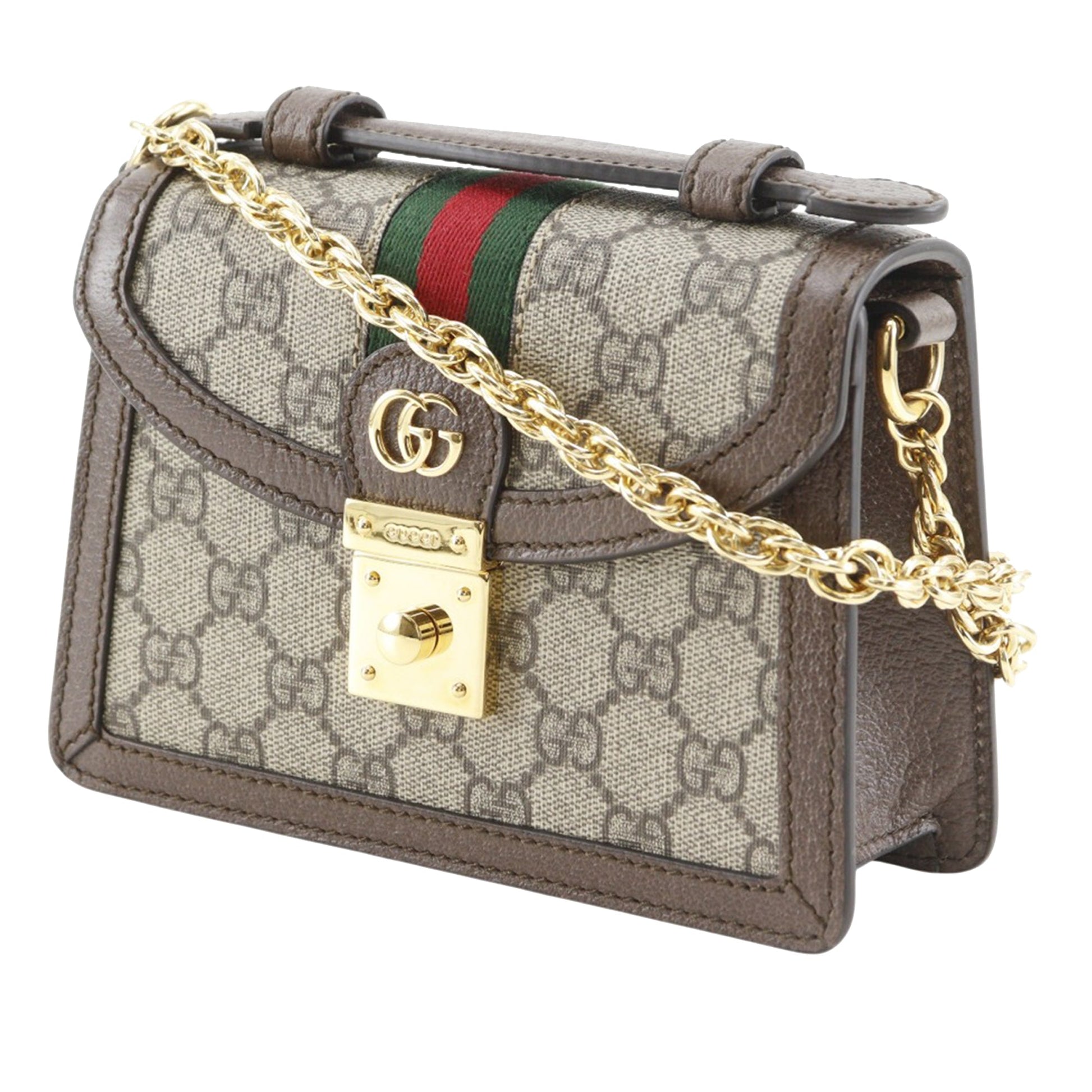 Gucci Small GG Supreme Web Ophidia Top Handle Bag