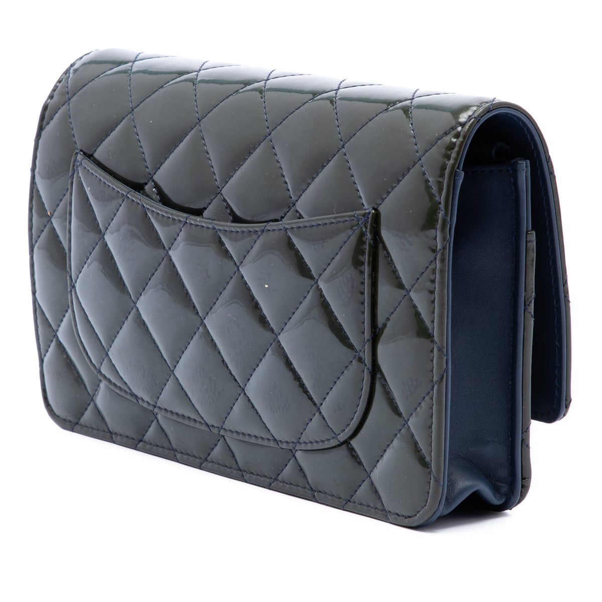 Chanel Quilted Patent Reissue 2.55 Wallet On Chain