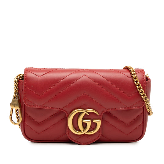 Gucci Mini GG Marmont Matelasse Leather Flap Crossbody