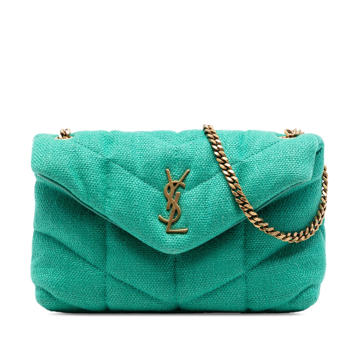 Saint Laurent Toy Matelasse Canvas Monogram LouLou Crossbody