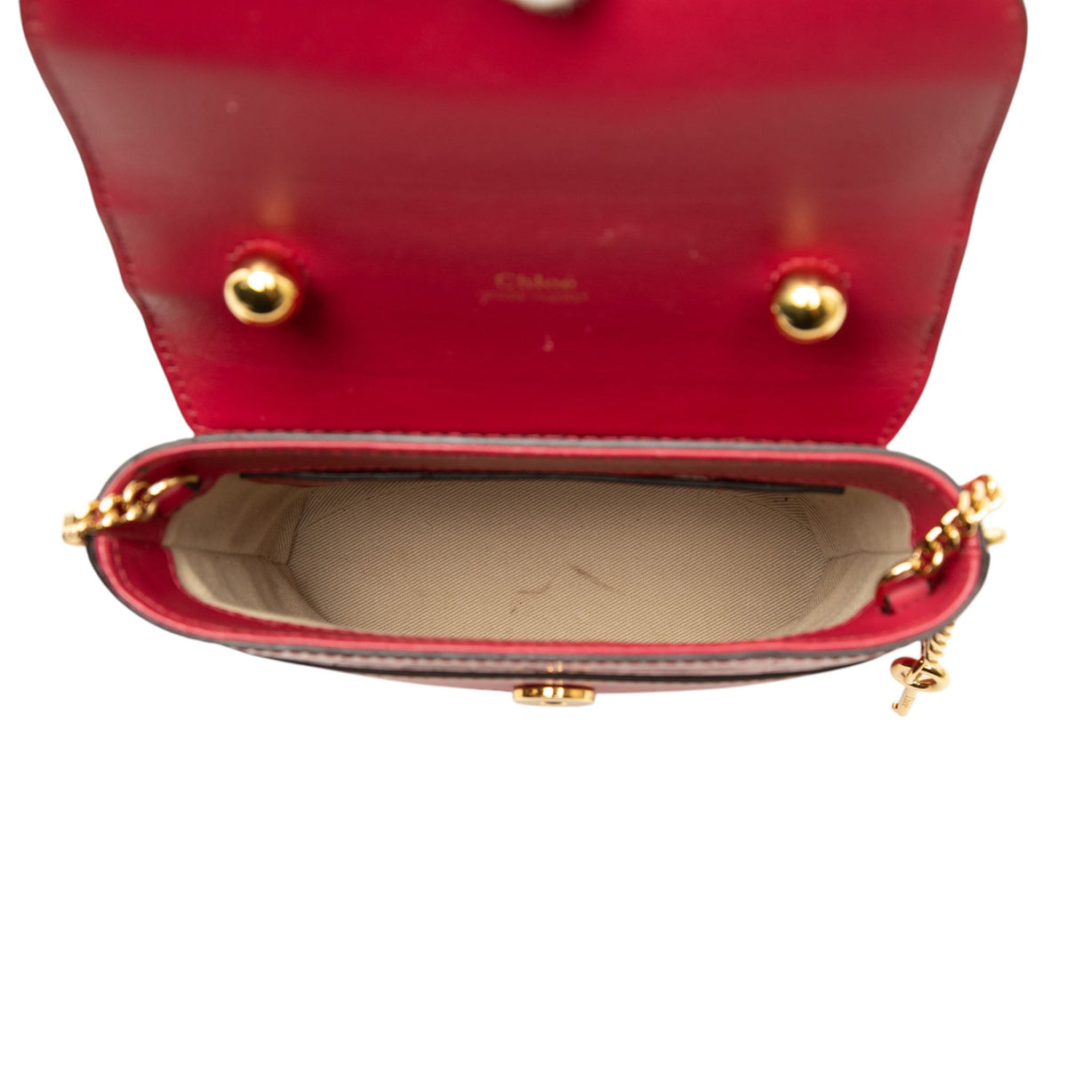 Chloé Croc Embossed Leather Aby Lock Satchel