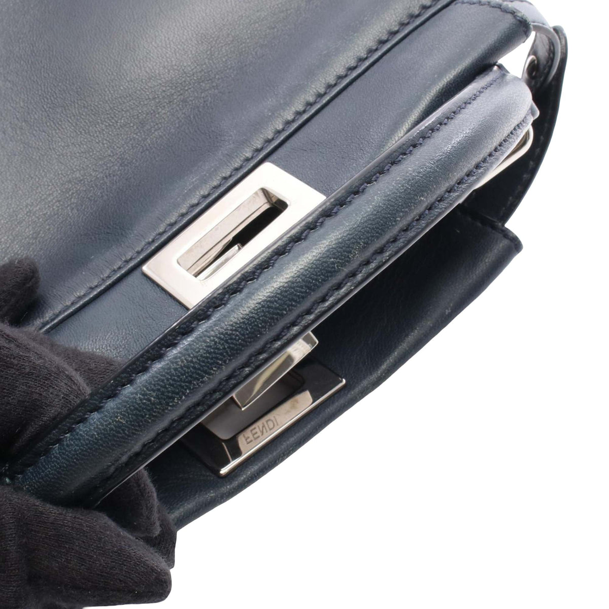 Fendi Mini Leather Iconic Peekaboo Satchel