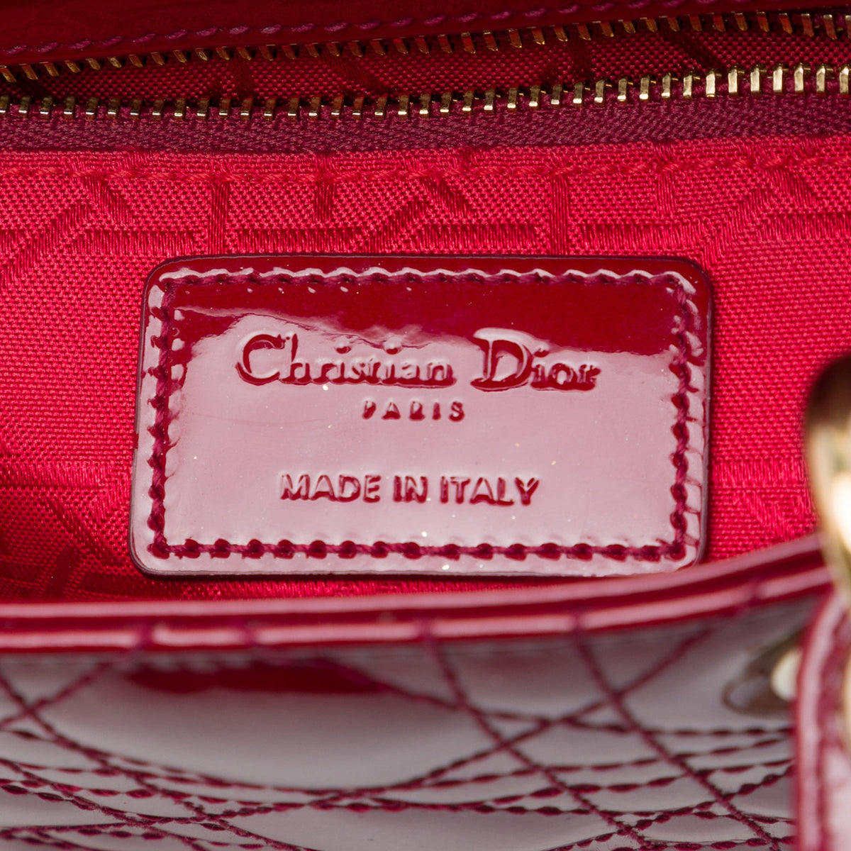 Dior Mini Patent Cannage Lady Dior