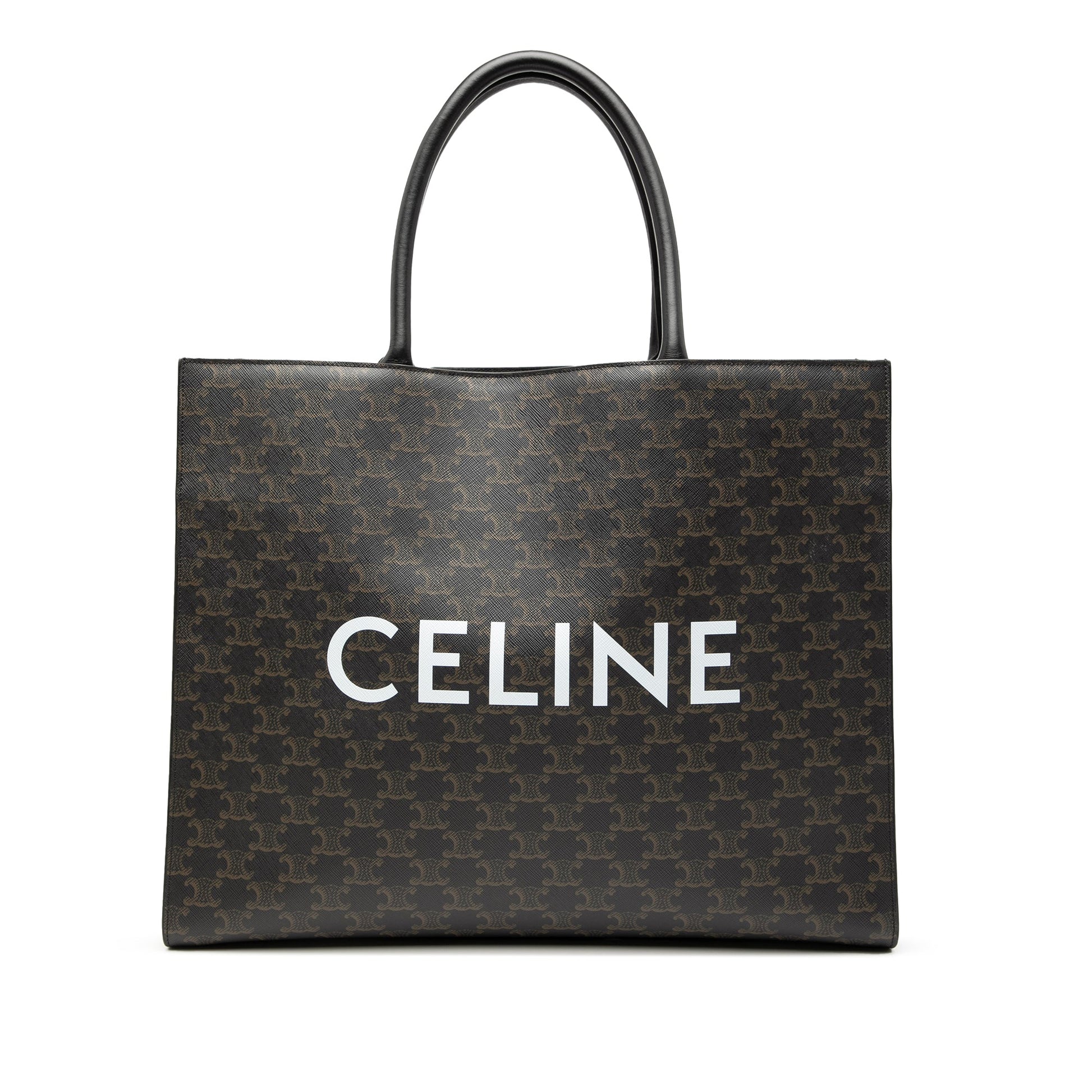 Celine Medium Triomphe Coated Canvas Cabas Horizontal Tote