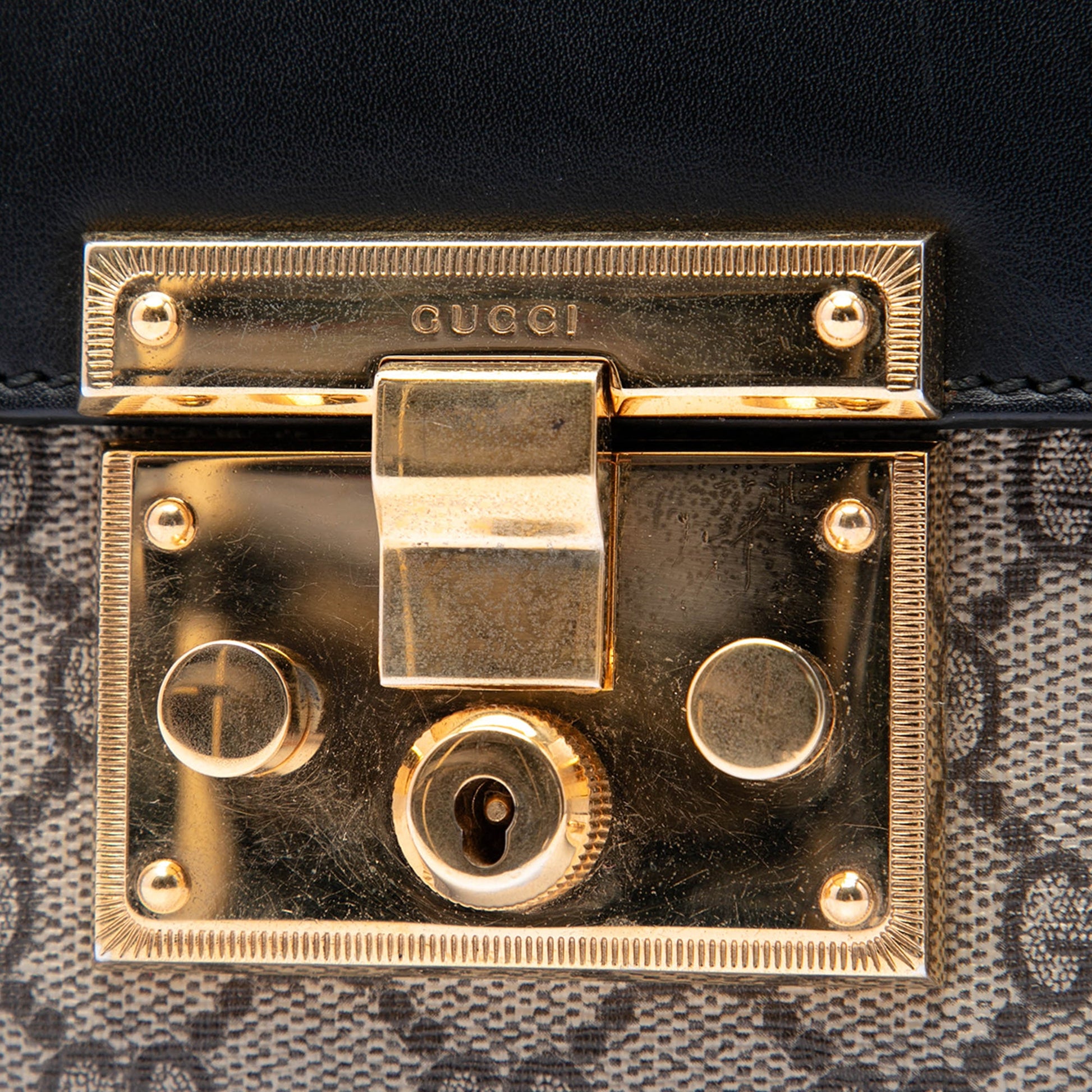 Gucci Small GG Supreme Padlock Crossbody