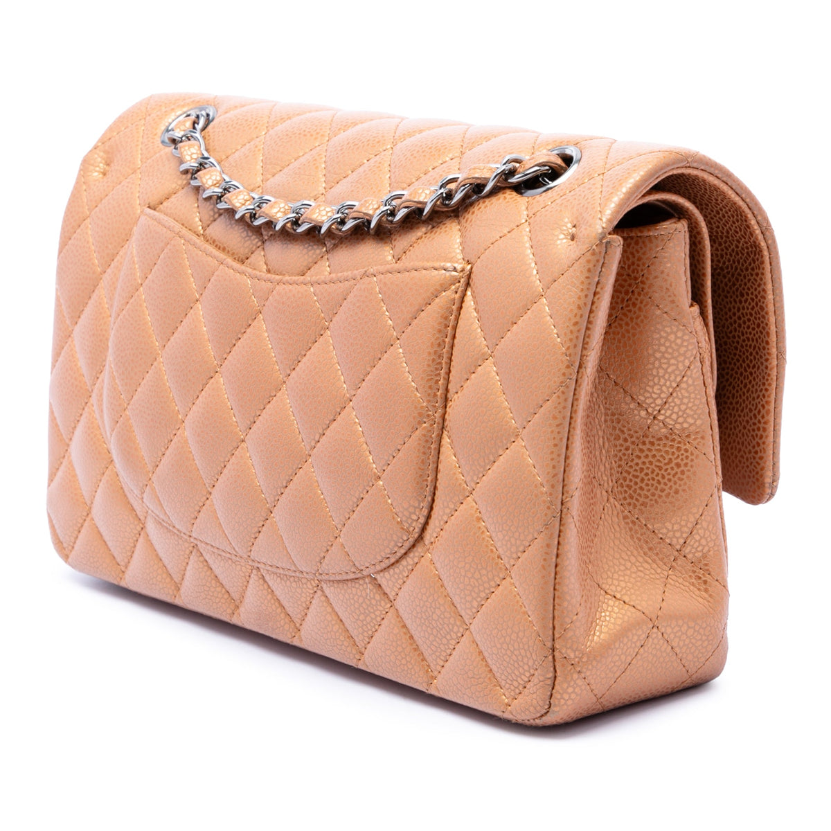 Chanel Medium Classic Metallic Caviar Double Flap