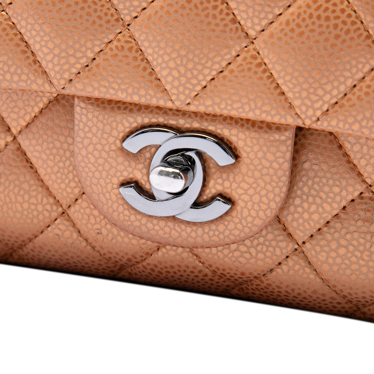 Chanel Medium Classic Metallic Caviar Double Flap