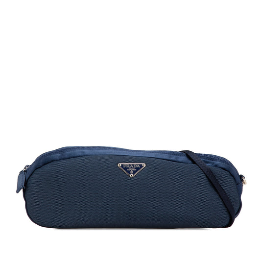 Prada Satin Trimmed Mesh Shoulder Bag