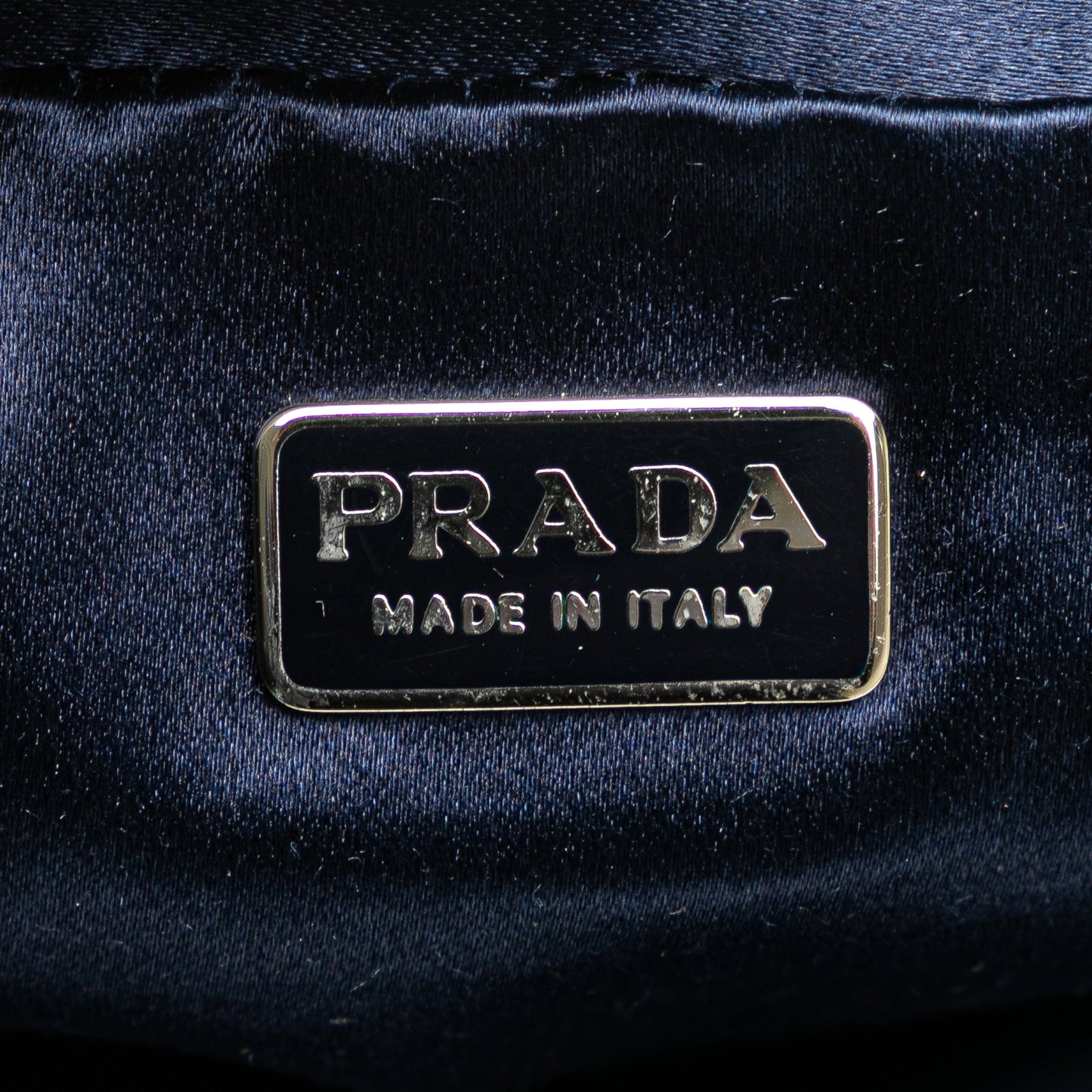 Prada Satin Trimmed Mesh Shoulder Bag