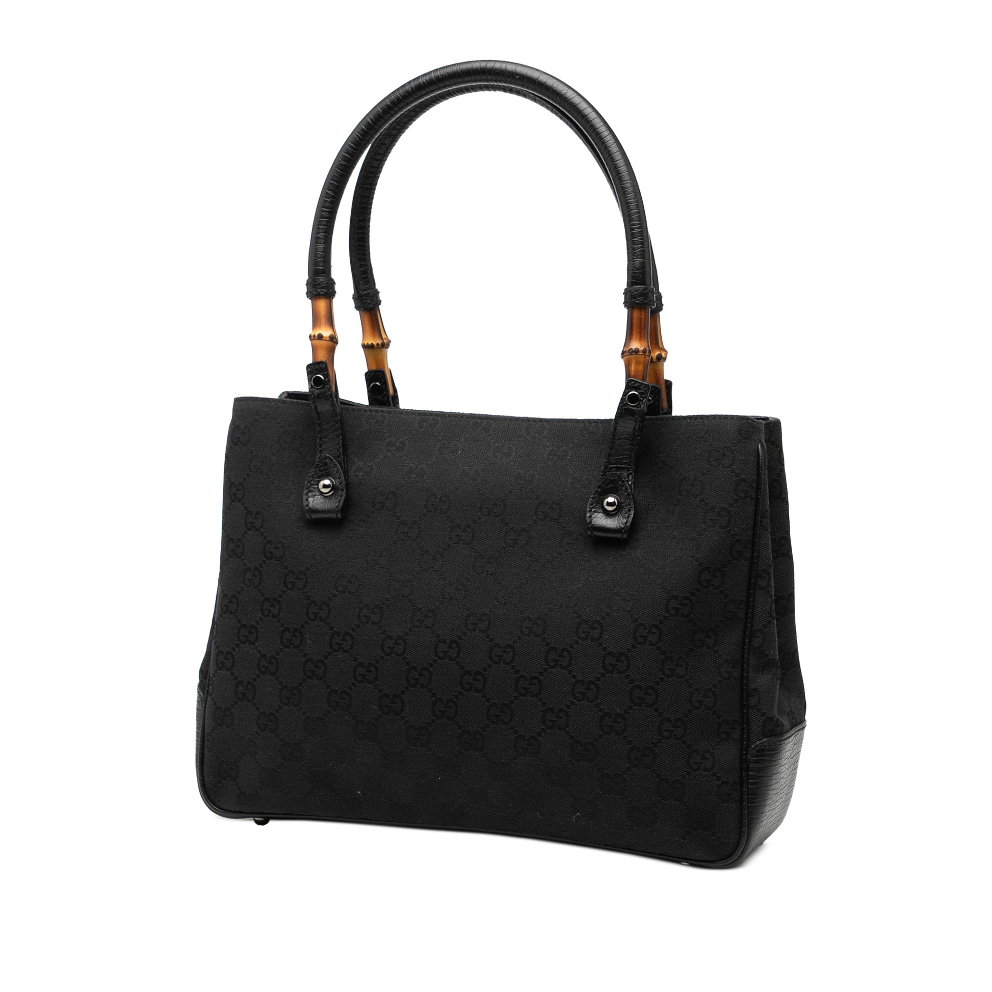 Gucci GG Canvas Bamboo Tote