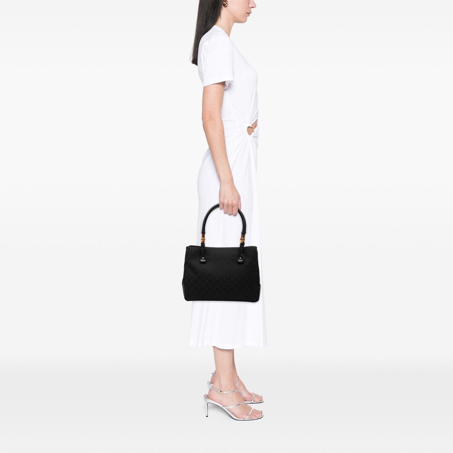 Gucci GG Canvas Bamboo Tote