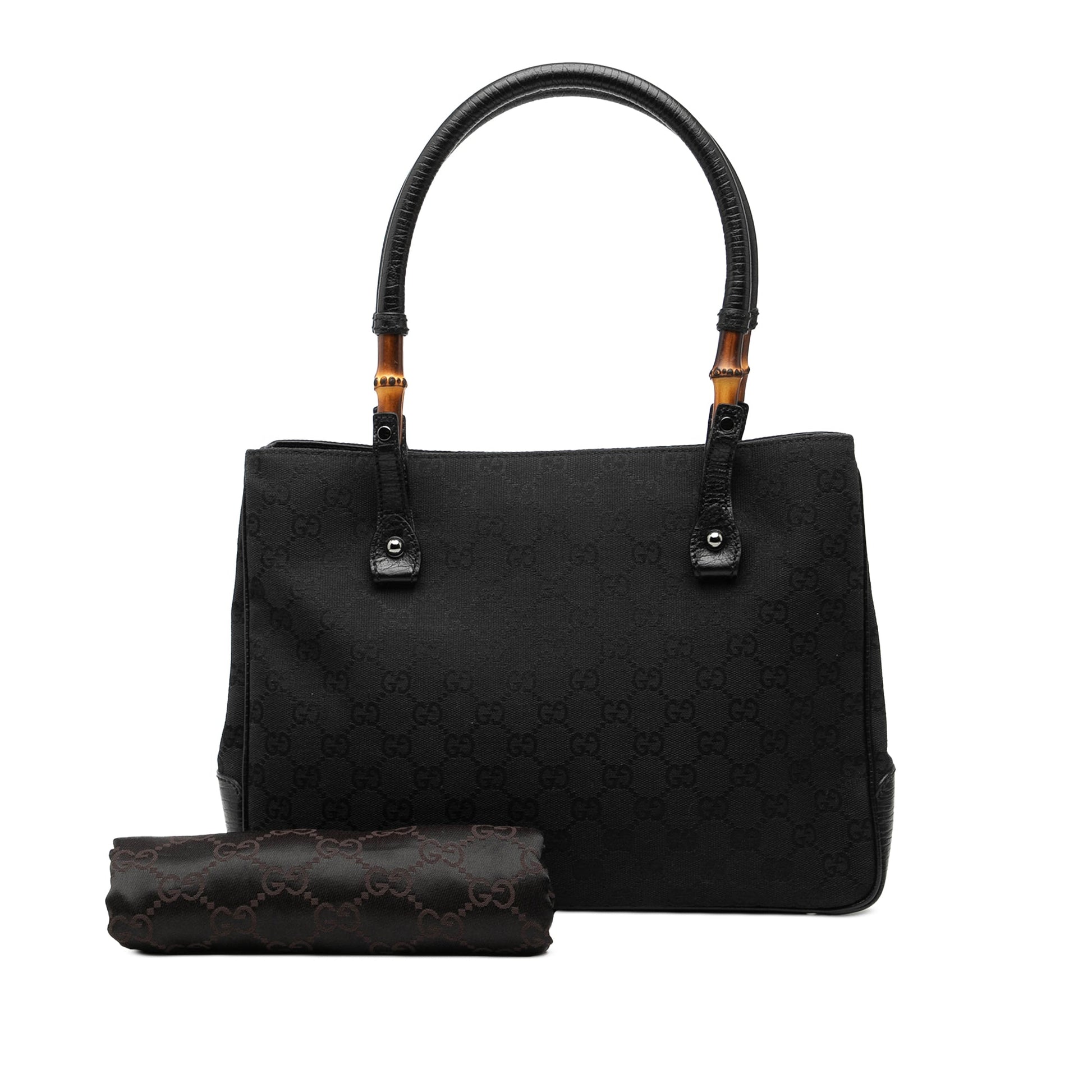 Gucci GG Canvas Bamboo Tote