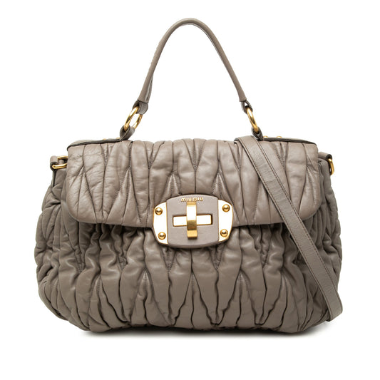 Miu Miu Matelasse Nappa Satchel