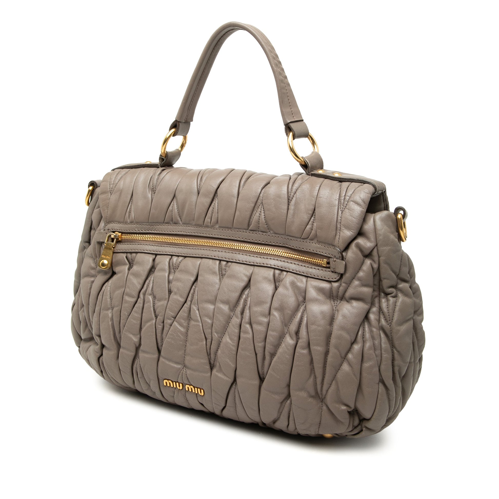 Miu Miu Matelasse Nappa Satchel