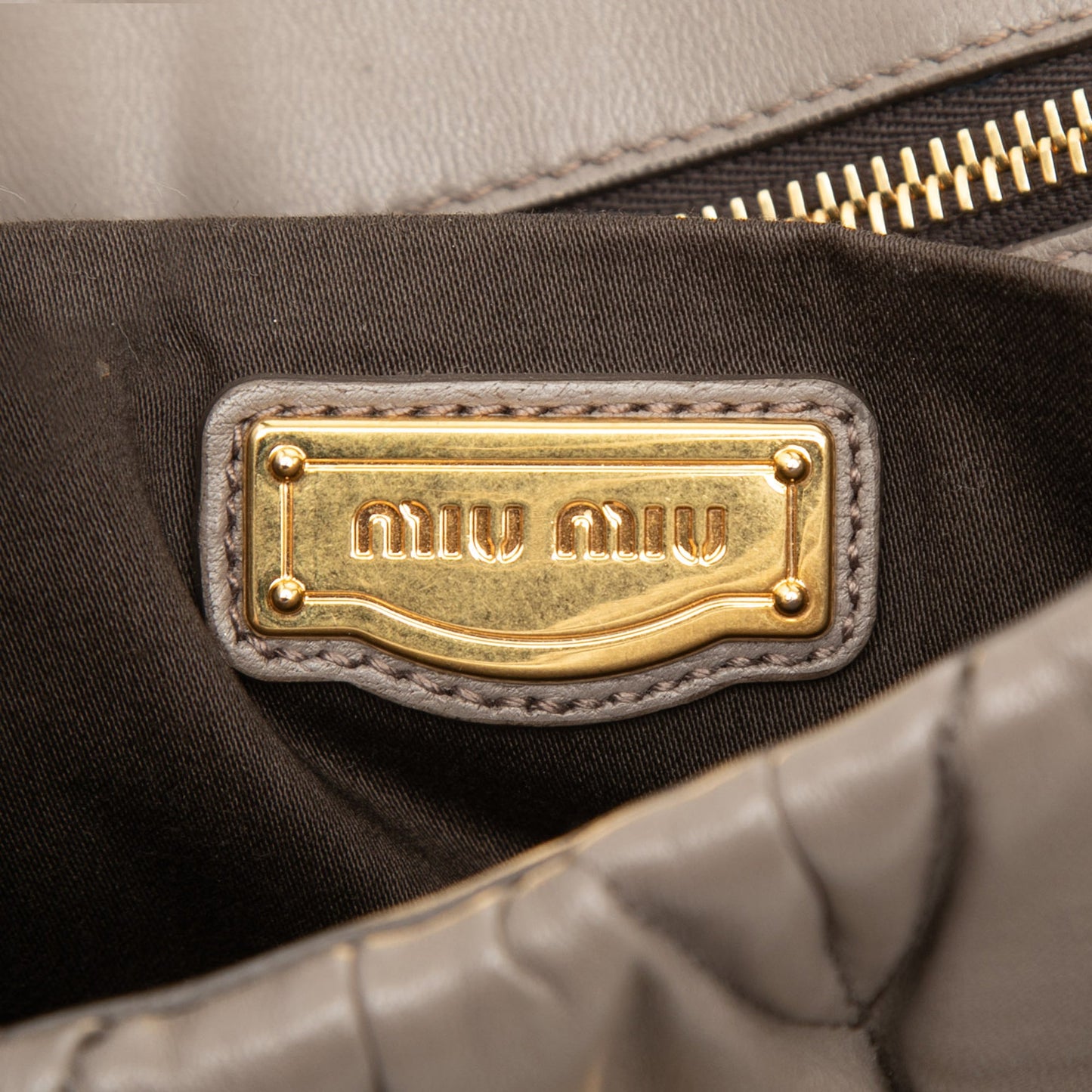 Miu Miu Matelasse Nappa Satchel