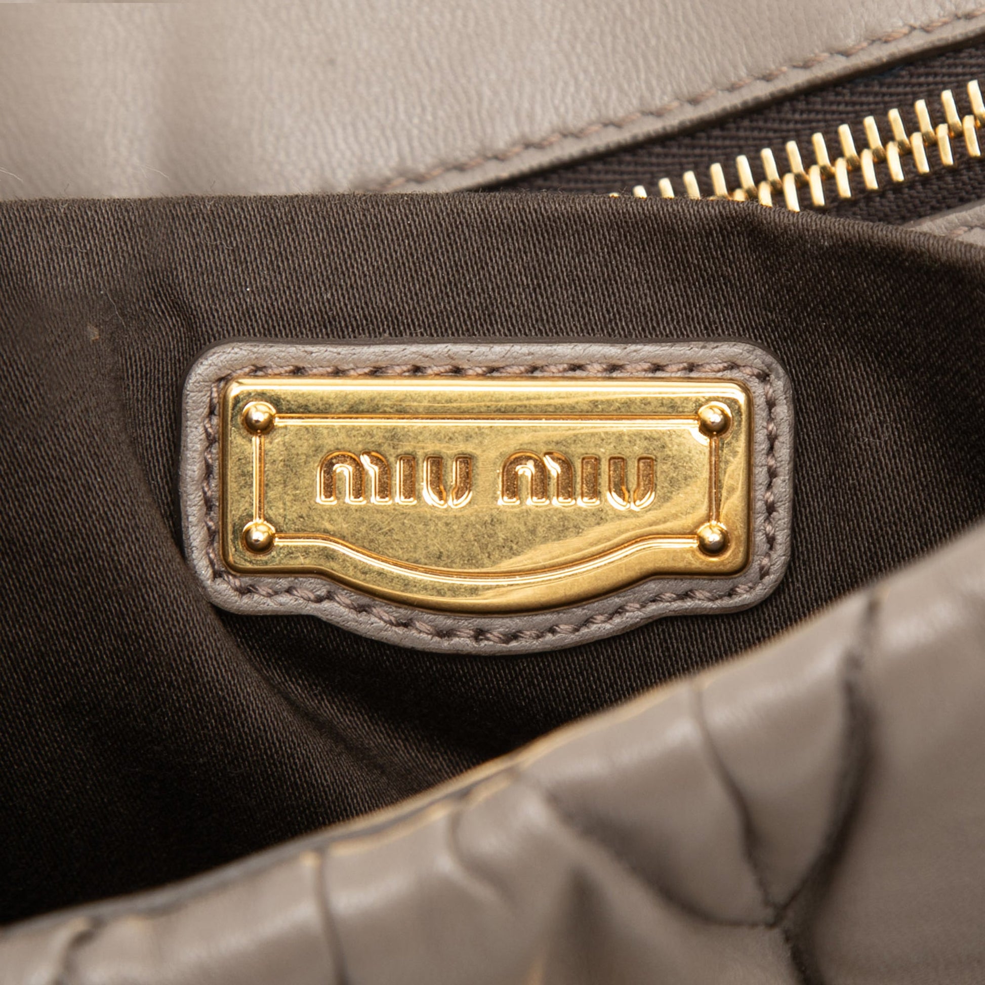 Miu Miu Matelasse Nappa Satchel