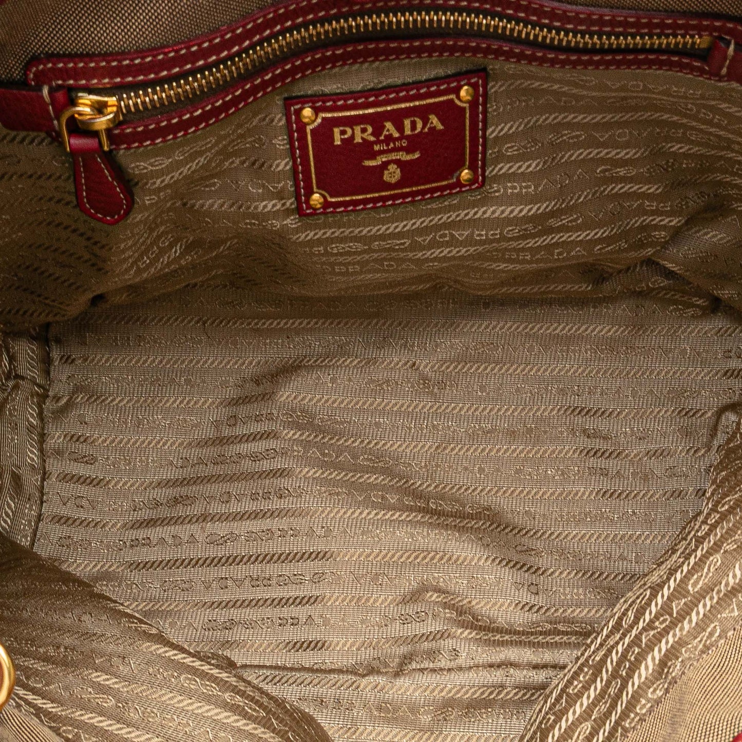 Prada Canvas Canapa Logo Bow Satchel