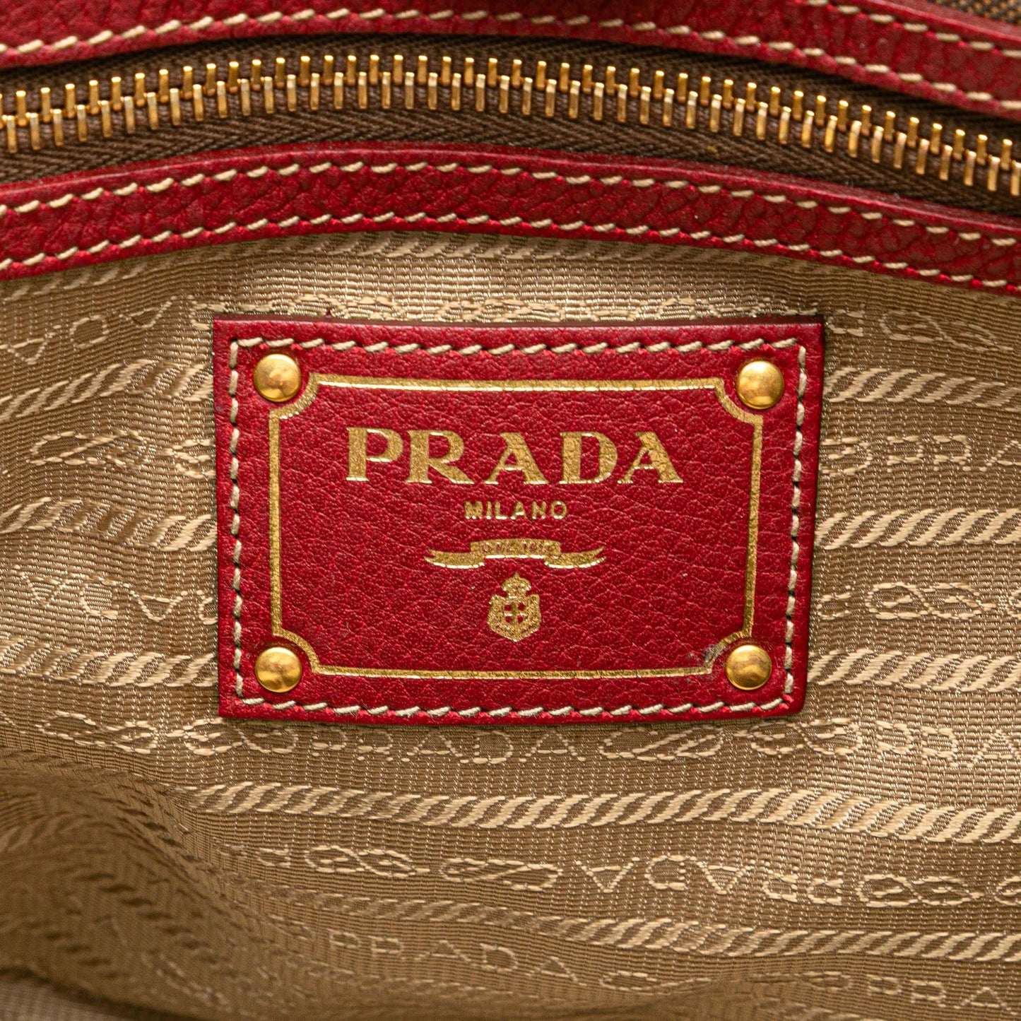 Prada Canvas Canapa Logo Bow Satchel