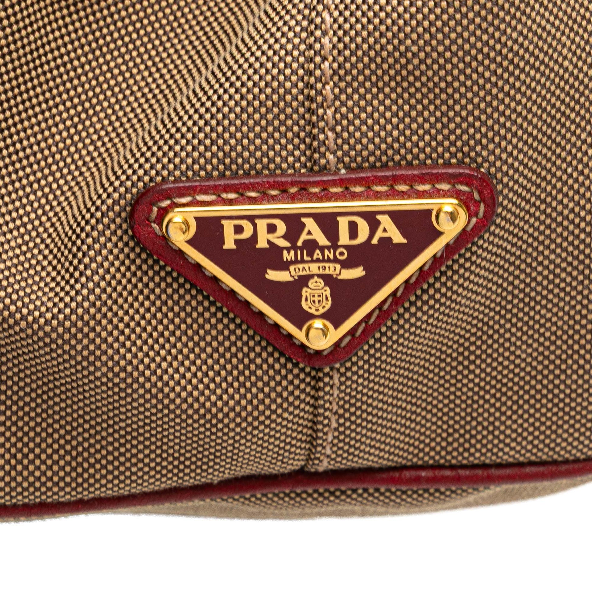 Prada Canvas Canapa Logo Bow Satchel