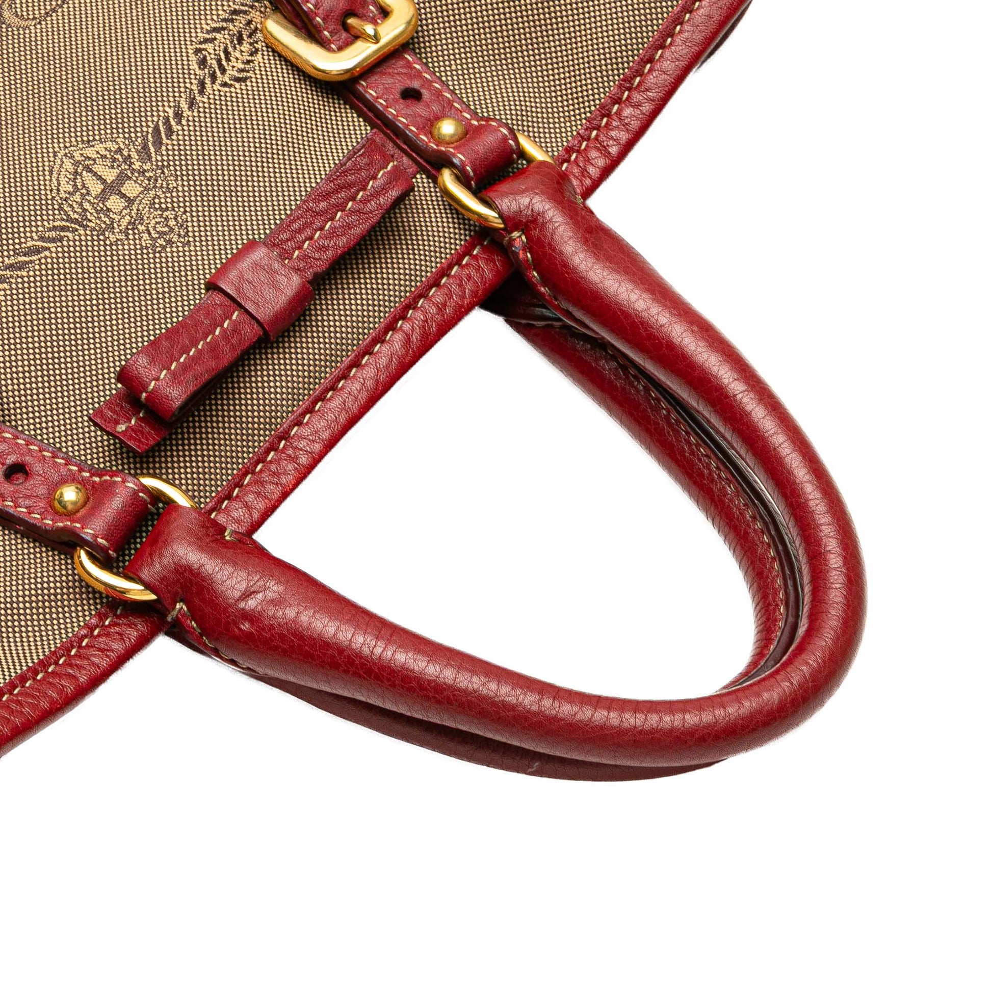 Prada Canvas Canapa Logo Bow Satchel