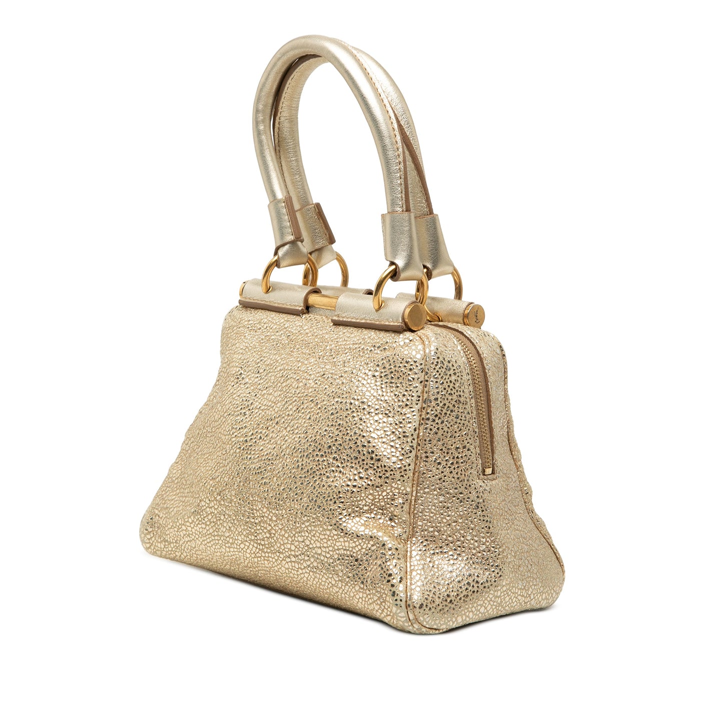 Saint Laurent Small Metallic Grained Calfskin Majorelle Handbag