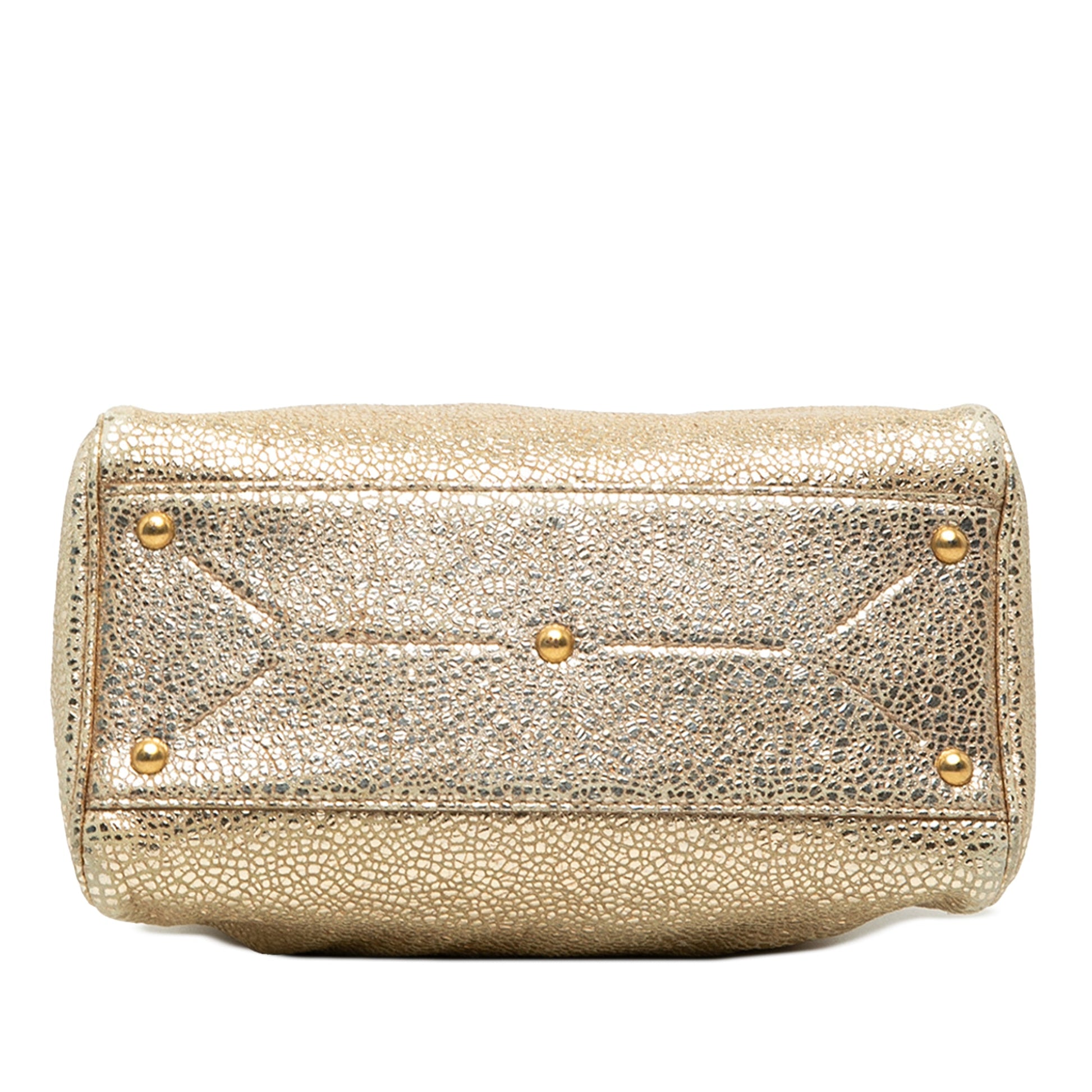 Saint Laurent Small Metallic Grained Calfskin Majorelle Handbag