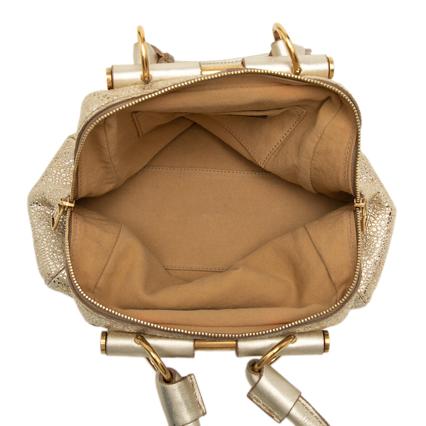 Saint Laurent Small Metallic Grained Calfskin Majorelle Handbag