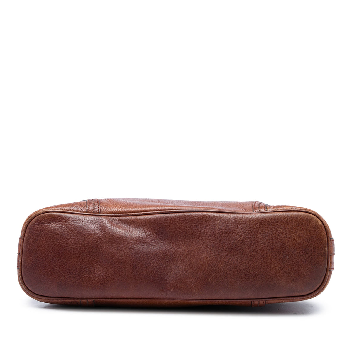Gucci Medium Pebbled Calfskin Guccissima Trim Signoria Shoulder Bag — Brown