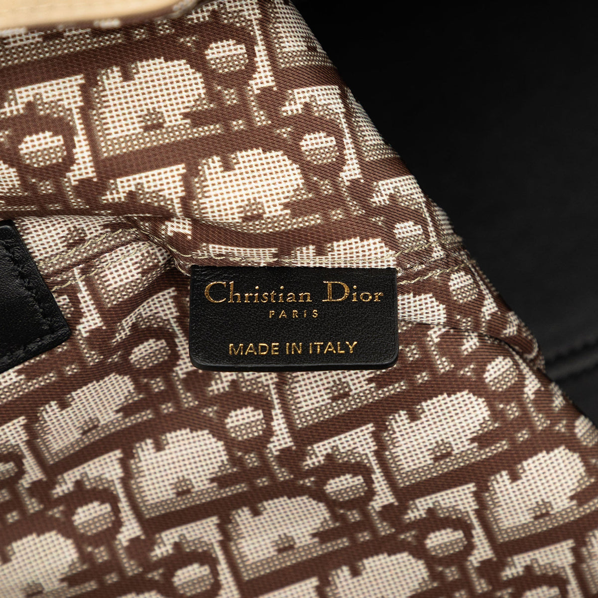 Dior Large Nylon Eiffel Tower Toujours Tote — Beige