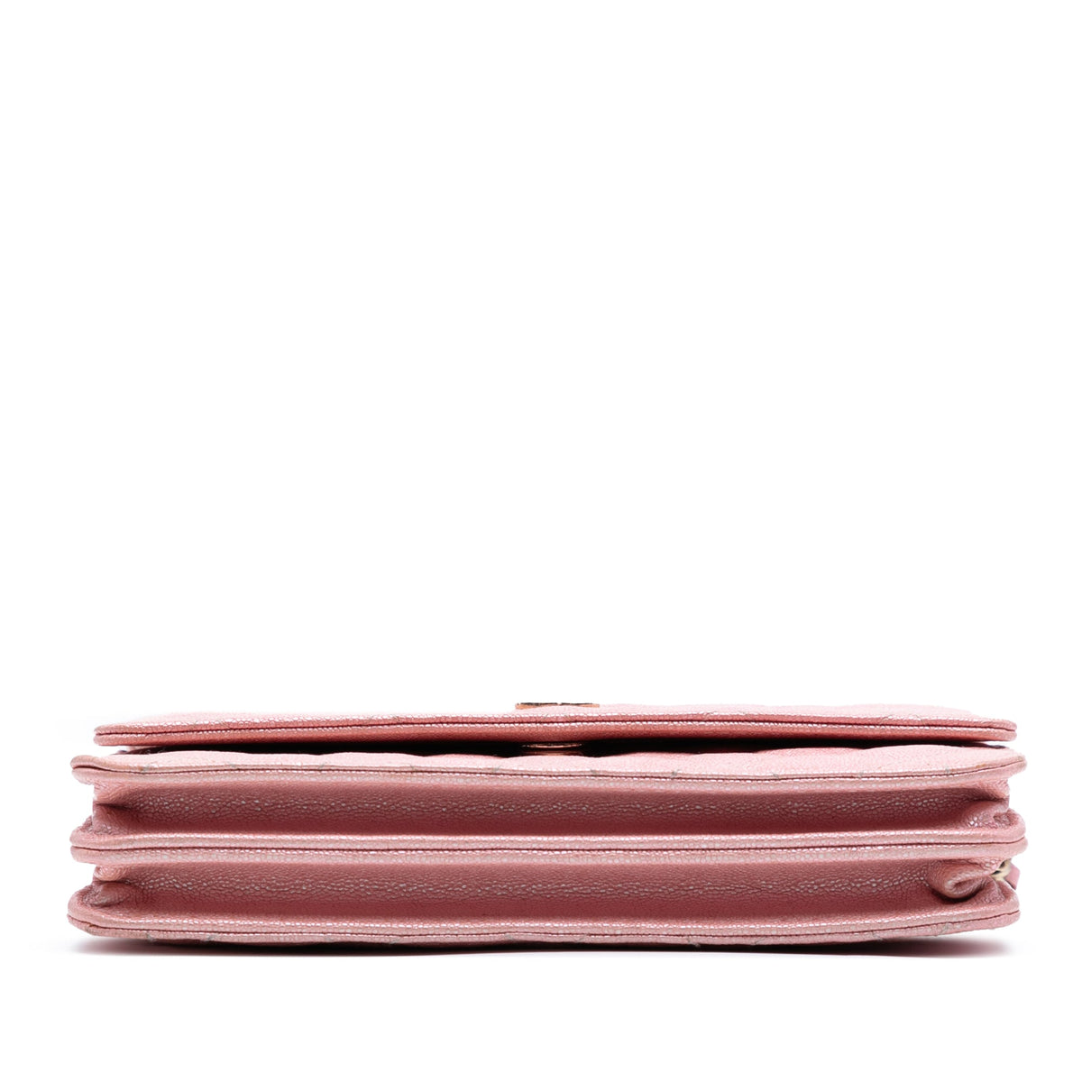 Chanel CC Square Quilted Iridescent Caviar Wallet on Chain