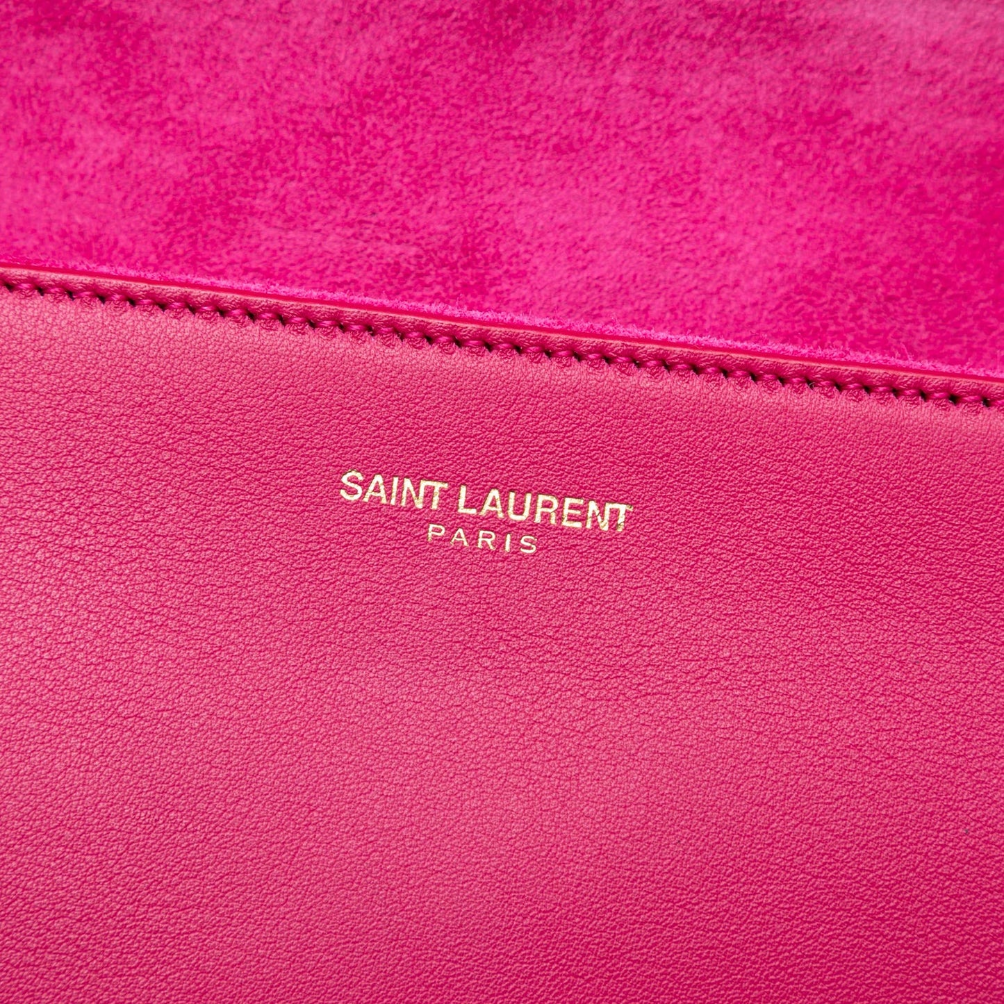 Saint Laurent Leather Chyc Ligne Clutch