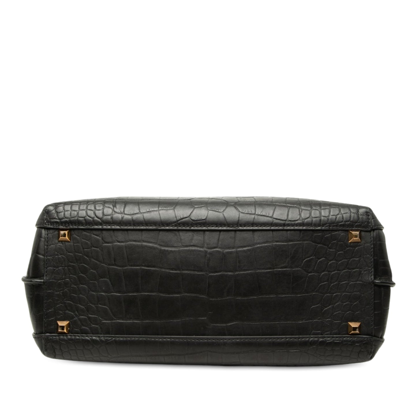 MCM Medium Crocodile Embossed Leather Milla Satchel