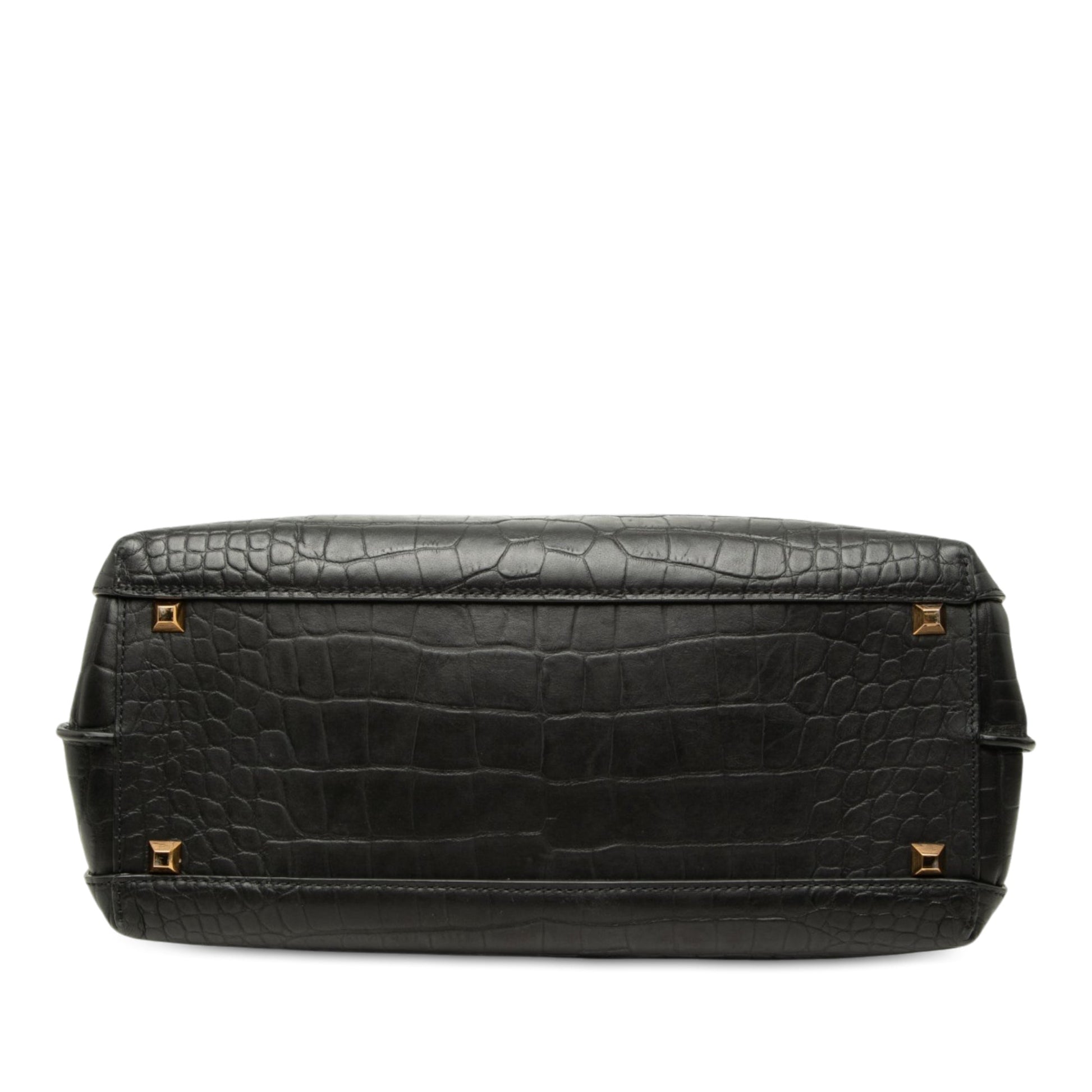MCM Medium Crocodile Embossed Leather Milla Satchel