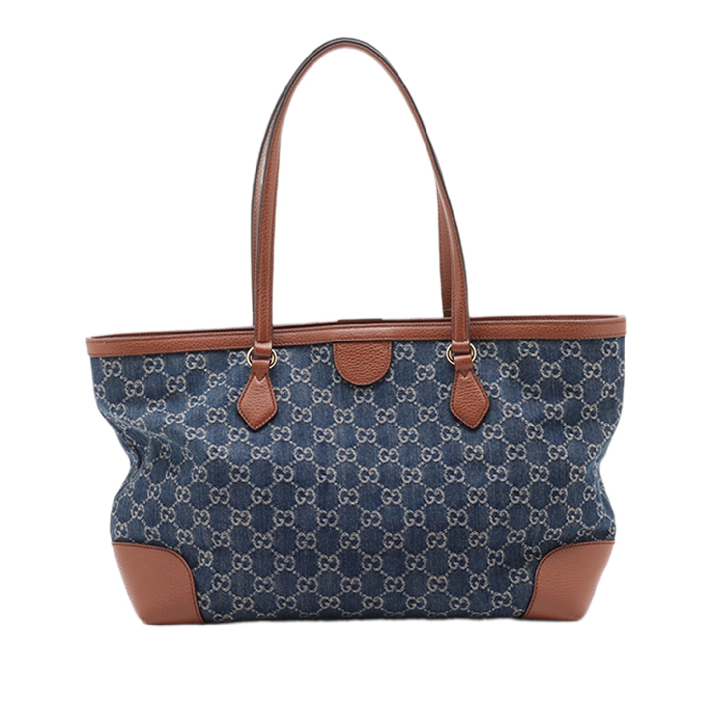 Gucci Medium GG Denim Ophidia Tote