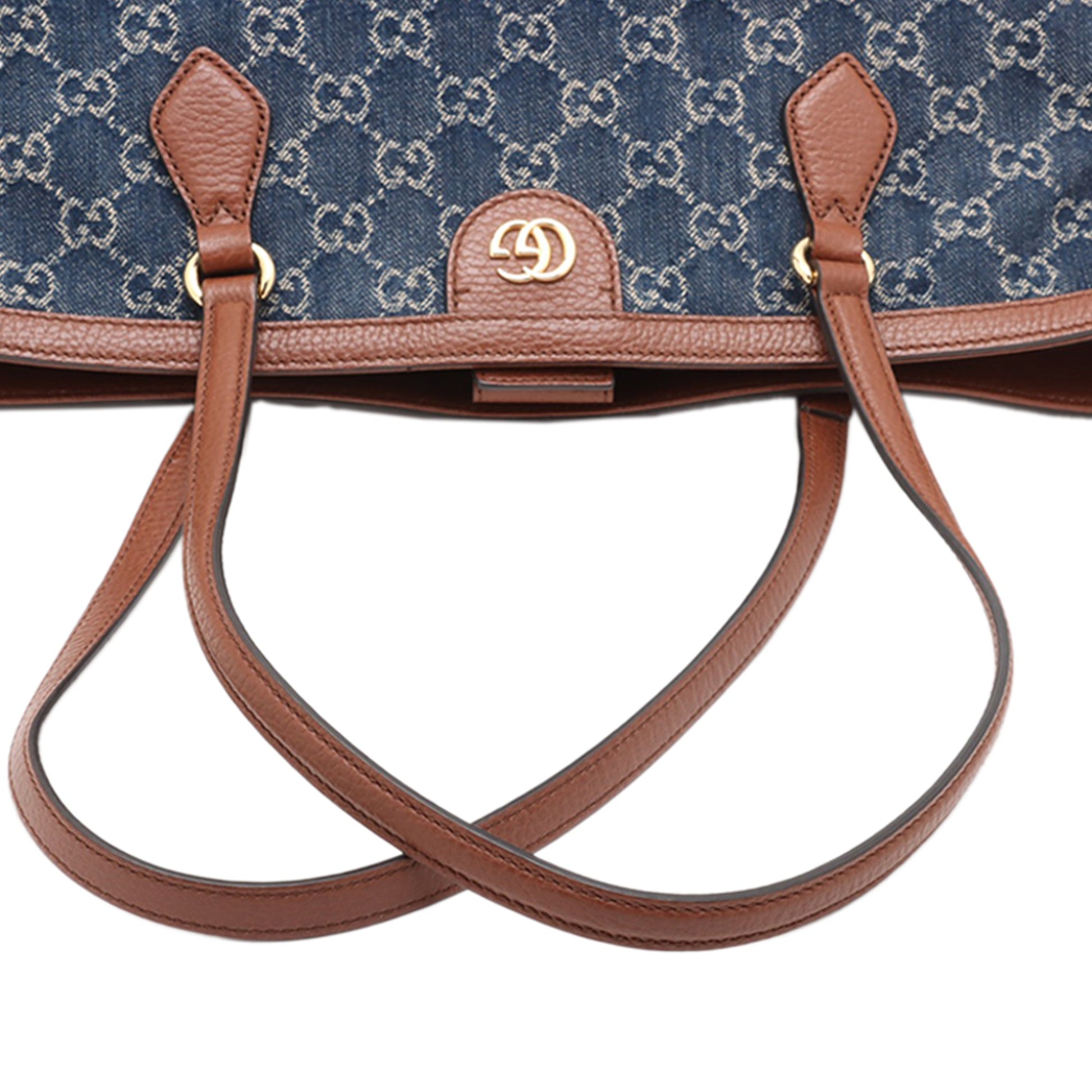 Gucci Medium GG Denim Ophidia Tote