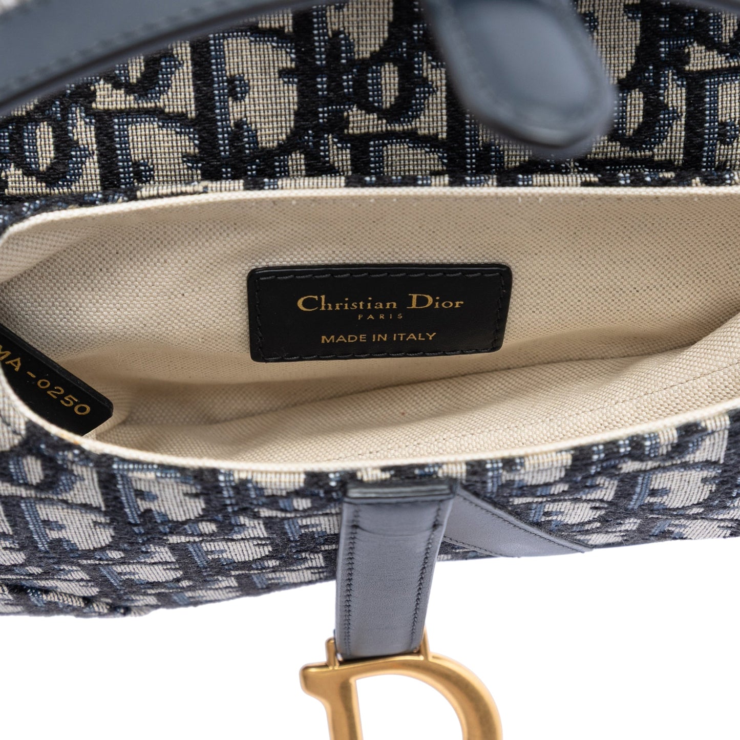 Dior Mini Oblique Canvas Saddle Bag