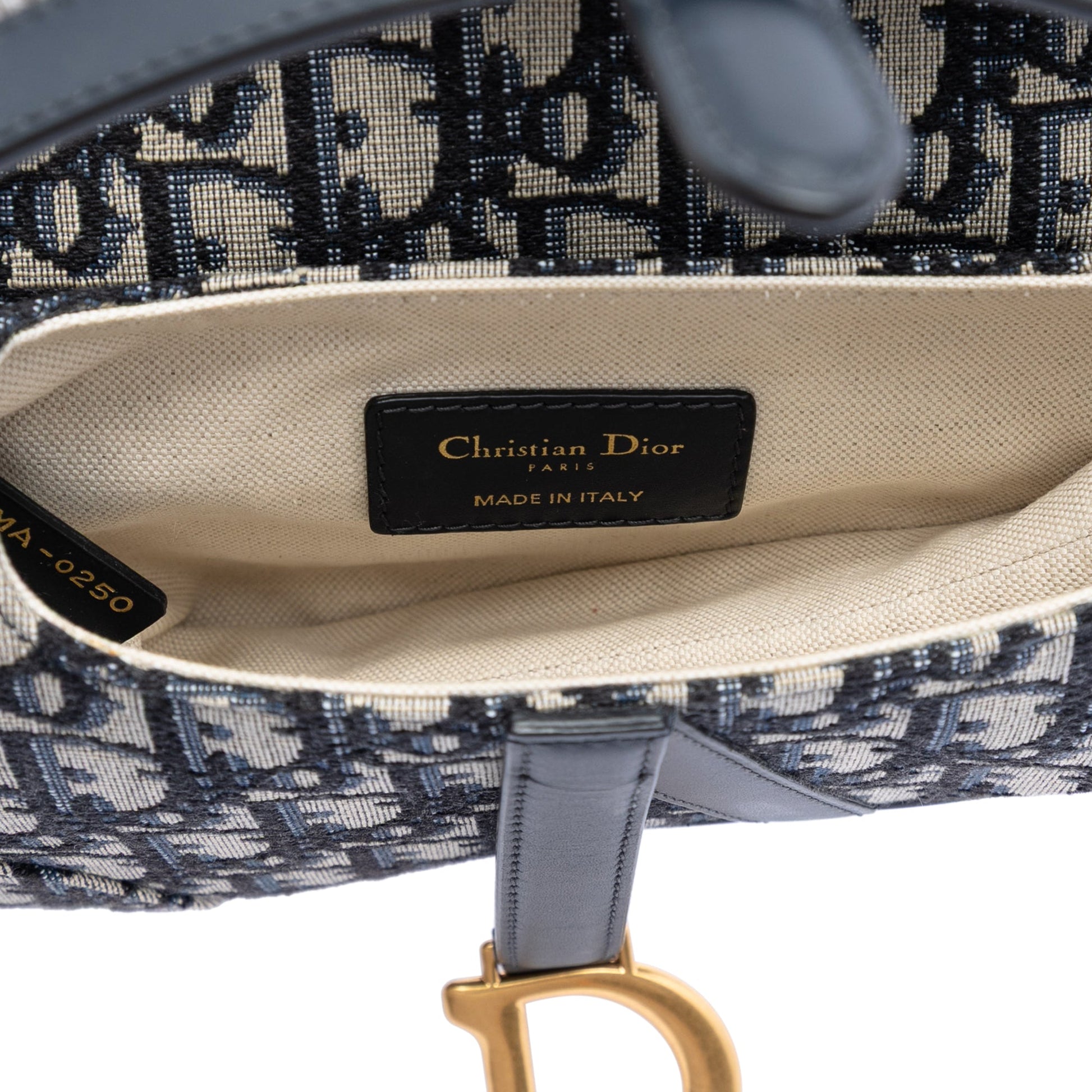 Dior Mini Oblique Canvas Saddle Bag