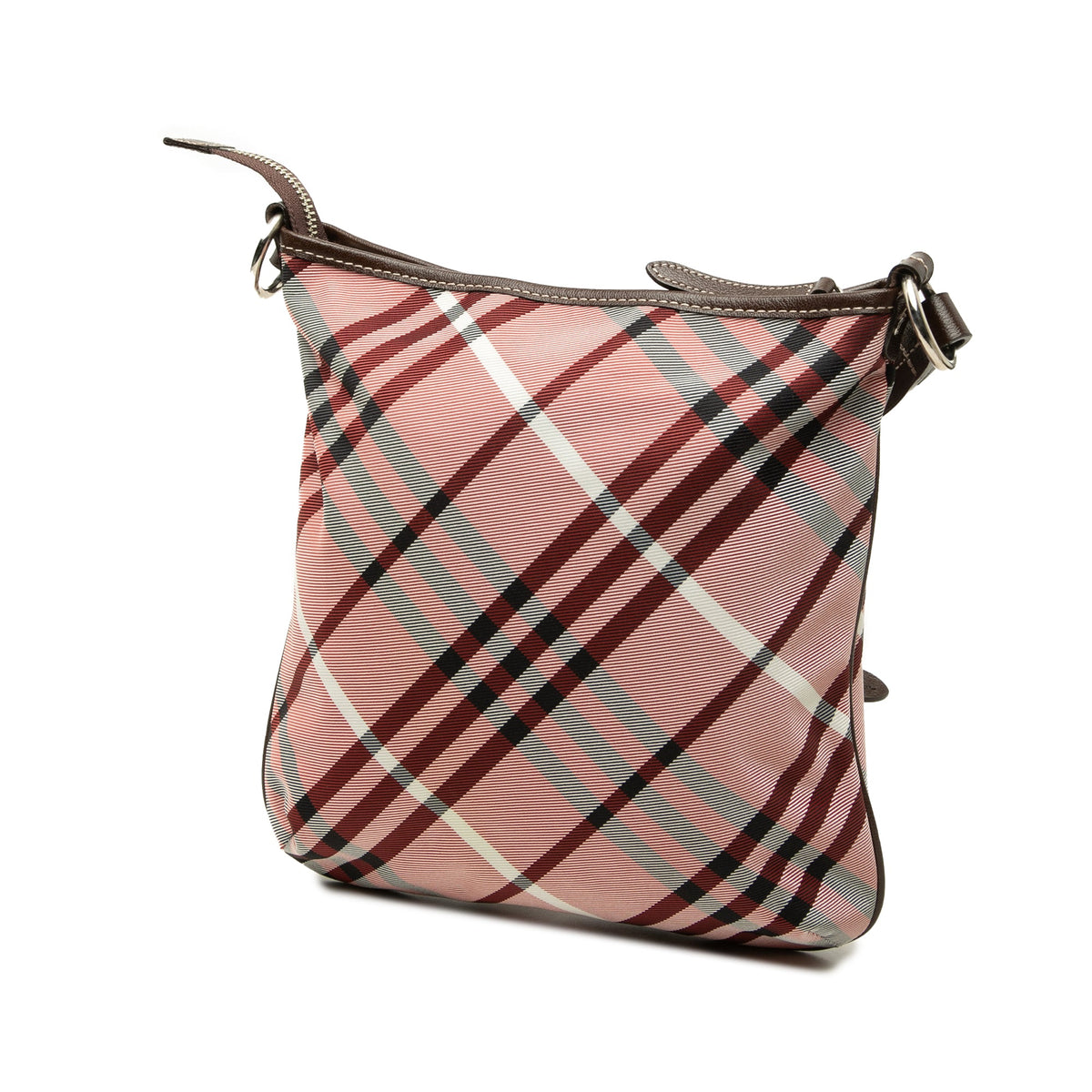 Burberry Nova Check Canvas Blue Label Candy Crossbody — Pink