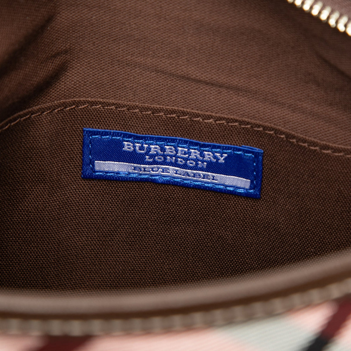 Burberry Nova Check Canvas Blue Label Candy Crossbody — Pink