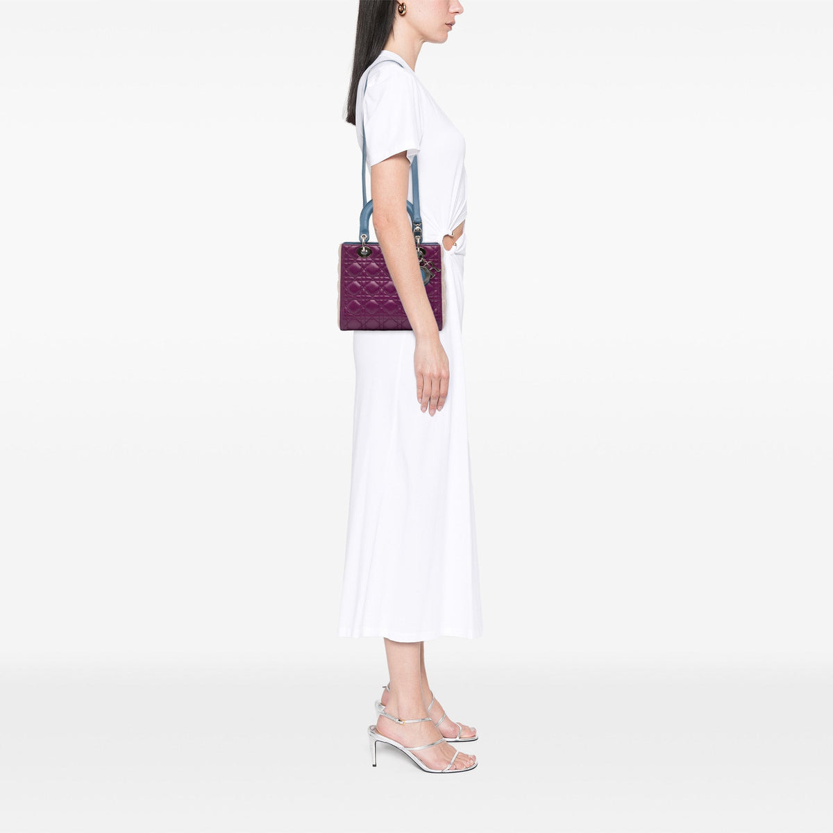 Dior Medium Tricolor Lambskin Cannage Lady Dior