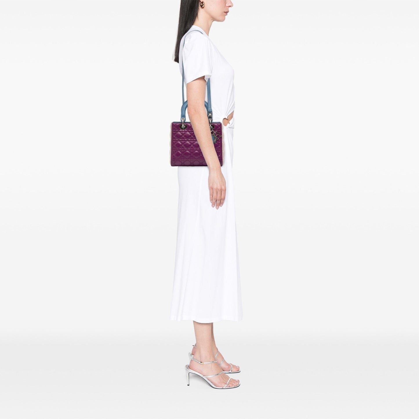 Dior Medium Tricolor Lambskin Cannage Lady Dior