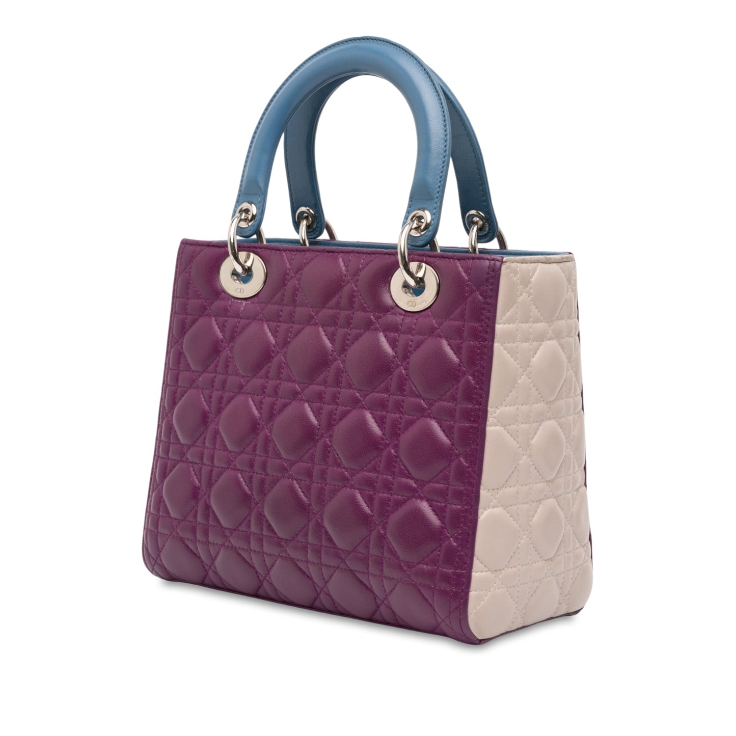 Dior Medium Tricolor Lambskin Cannage Lady Dior