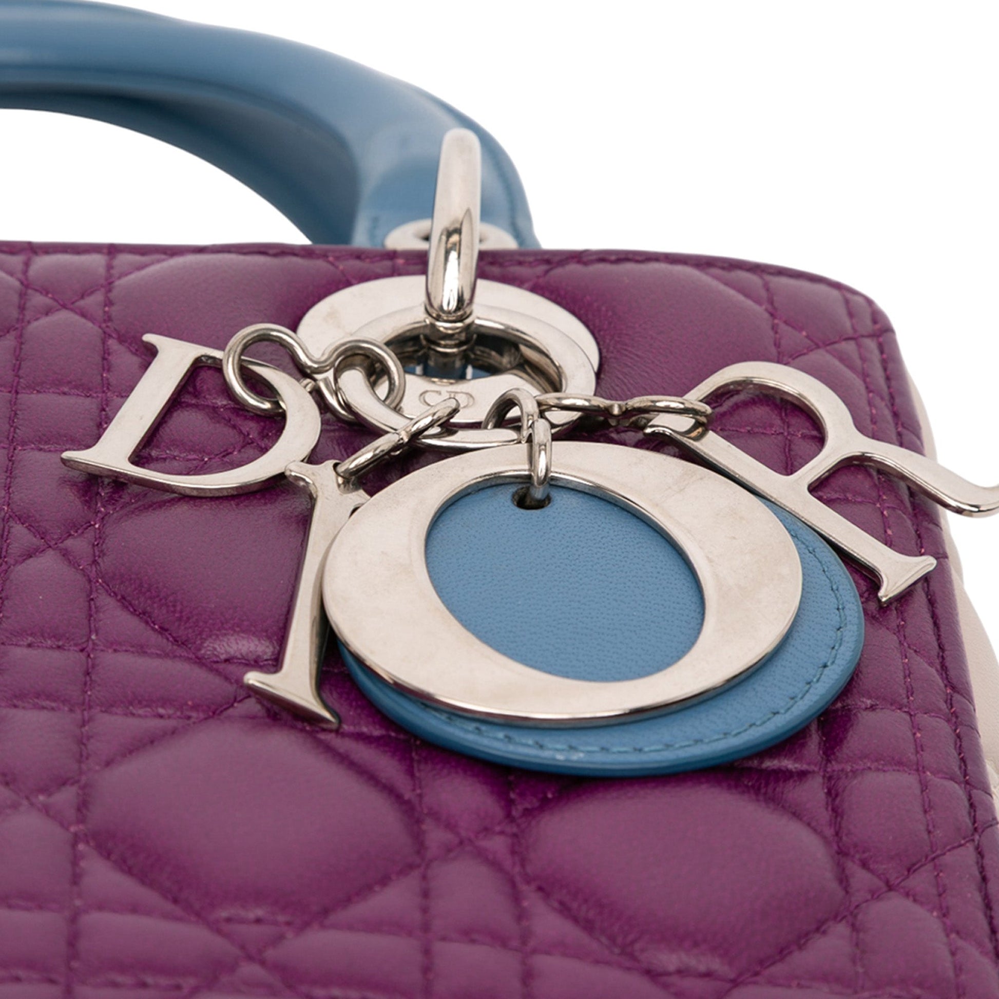 Dior Medium Tricolor Lambskin Cannage Lady Dior