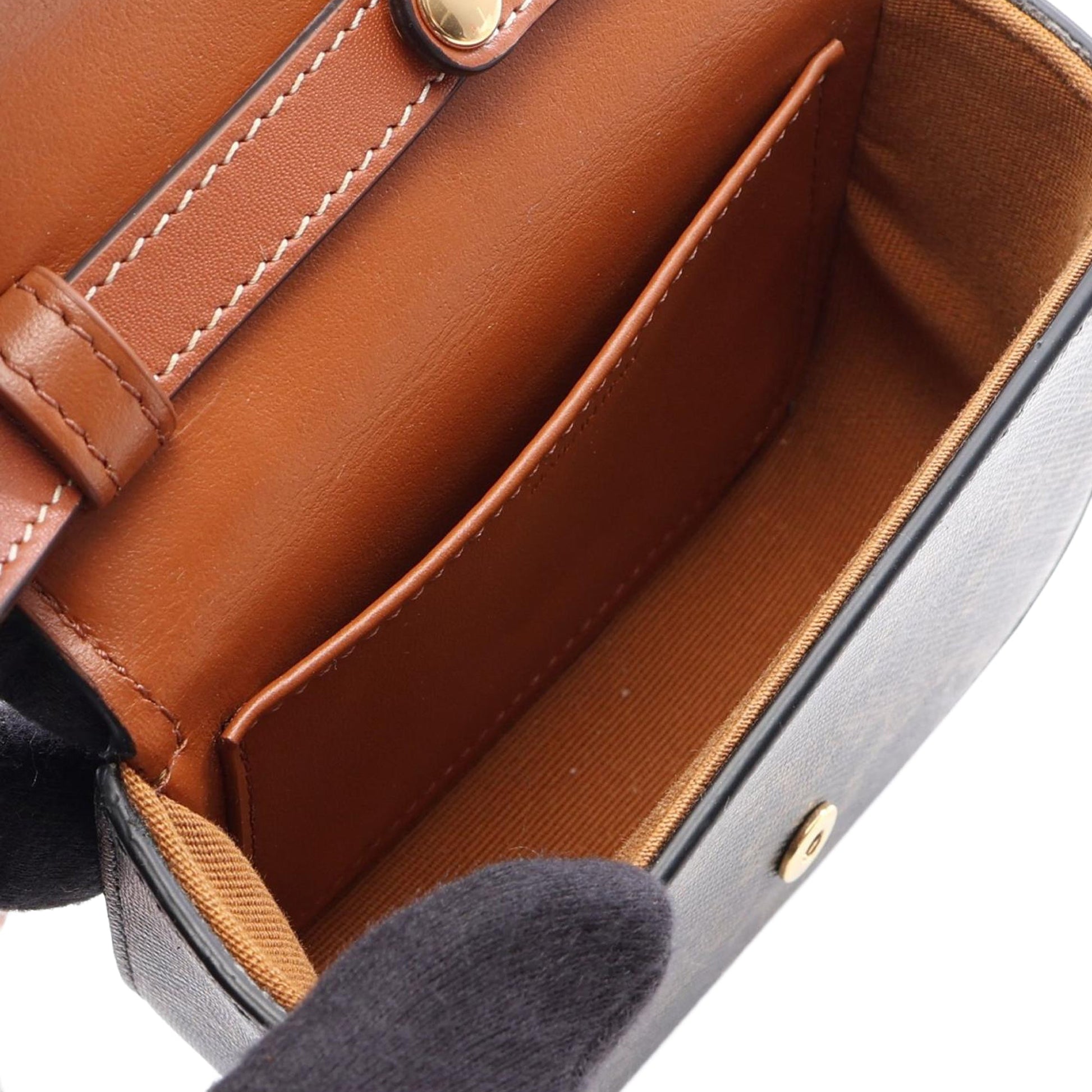 Celine Mini Triomphe Coated Canvas Claude Crossbody