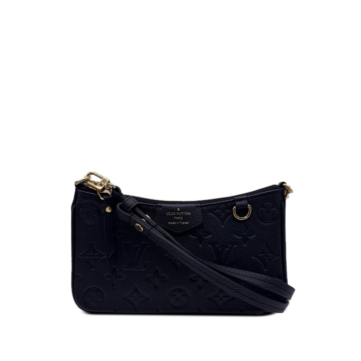 Louis Vuitton Monogram Empreinte Easy Pouch On Strap — Black