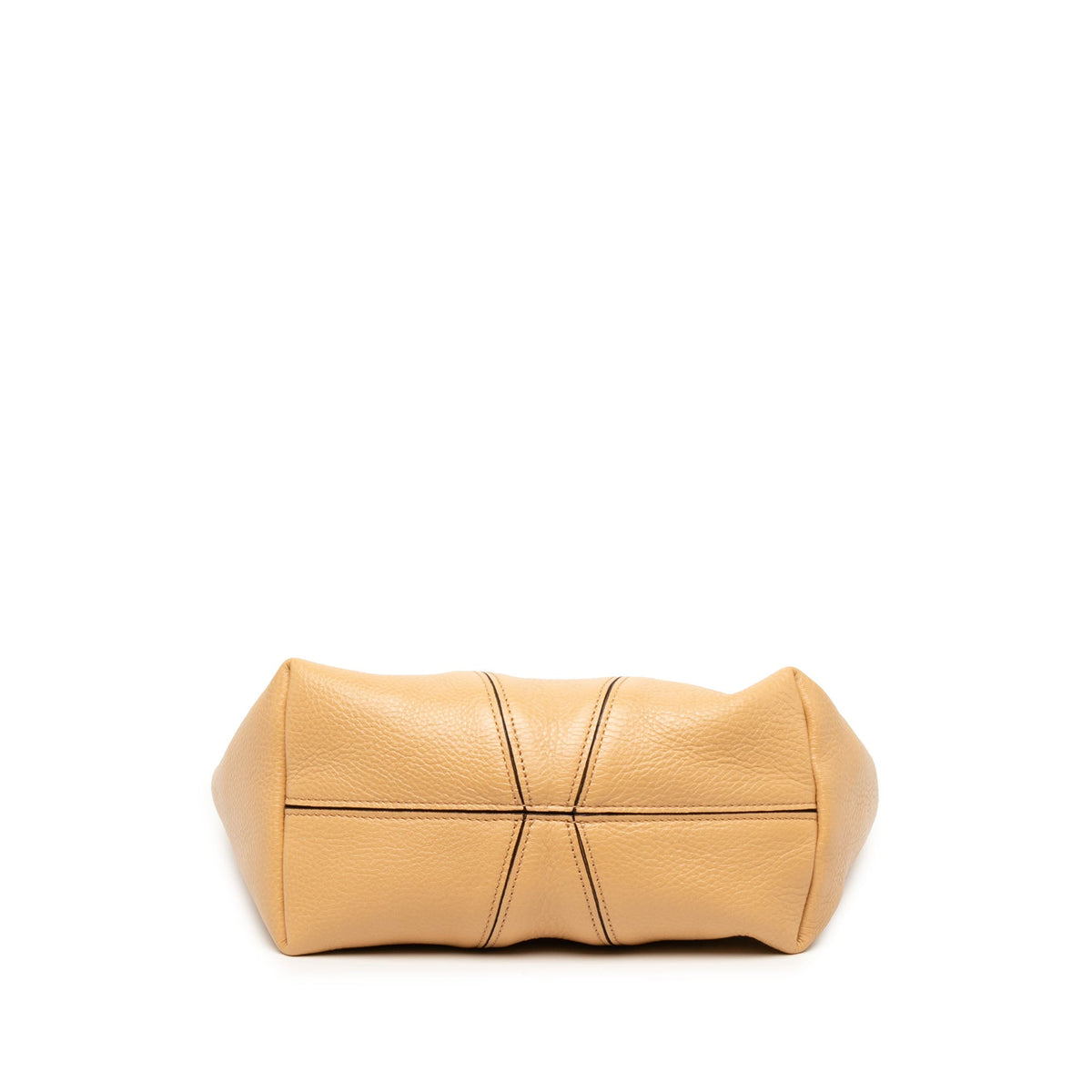 Chloé Grained Calfskin Spin Tote — Brown